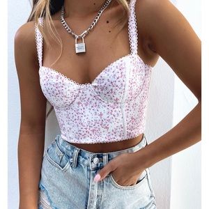 White Fox Weekend Love Bustier Pink Butterfly